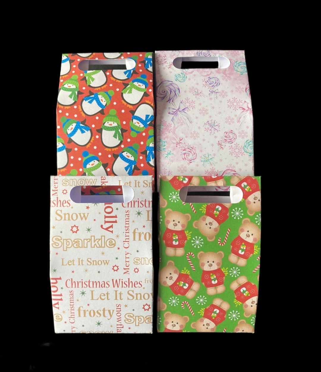 Small Christmas Gift Bag Pack of 10 Presentation Packaging Etsy UK