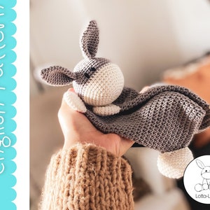 English Crochet Pattern Baby Comforter Donkey