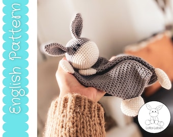 English Crochet Pattern Baby Comforter Donkey