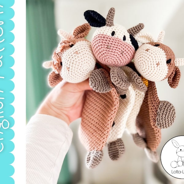 English Crochet Pattern Comforter Cow