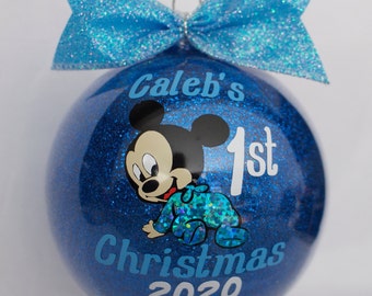 mickey baby's first christmas ornament