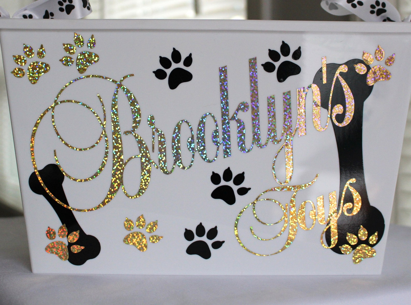 Personalized Dog toy box Cat Pet Storage Bin Toy box Pet Etsy
