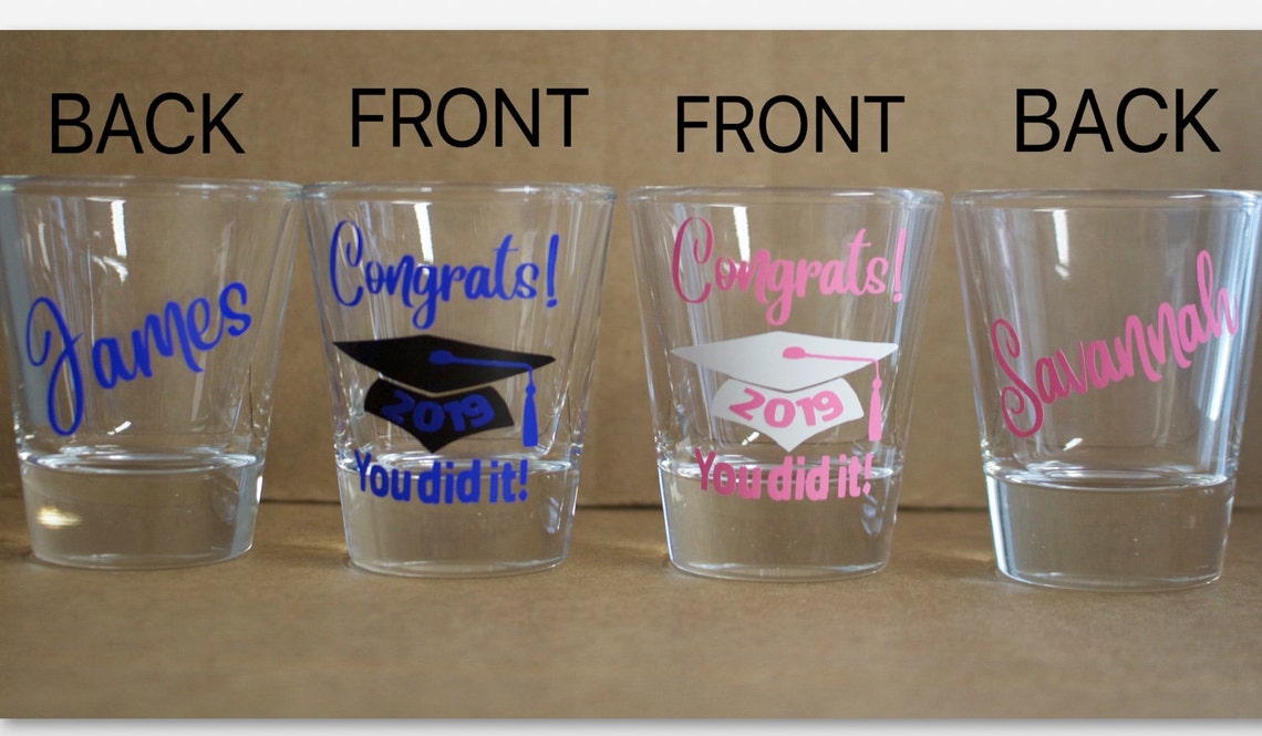 Personalized Graduation Glass Shot 2020 Glass Custom Shot Etsy