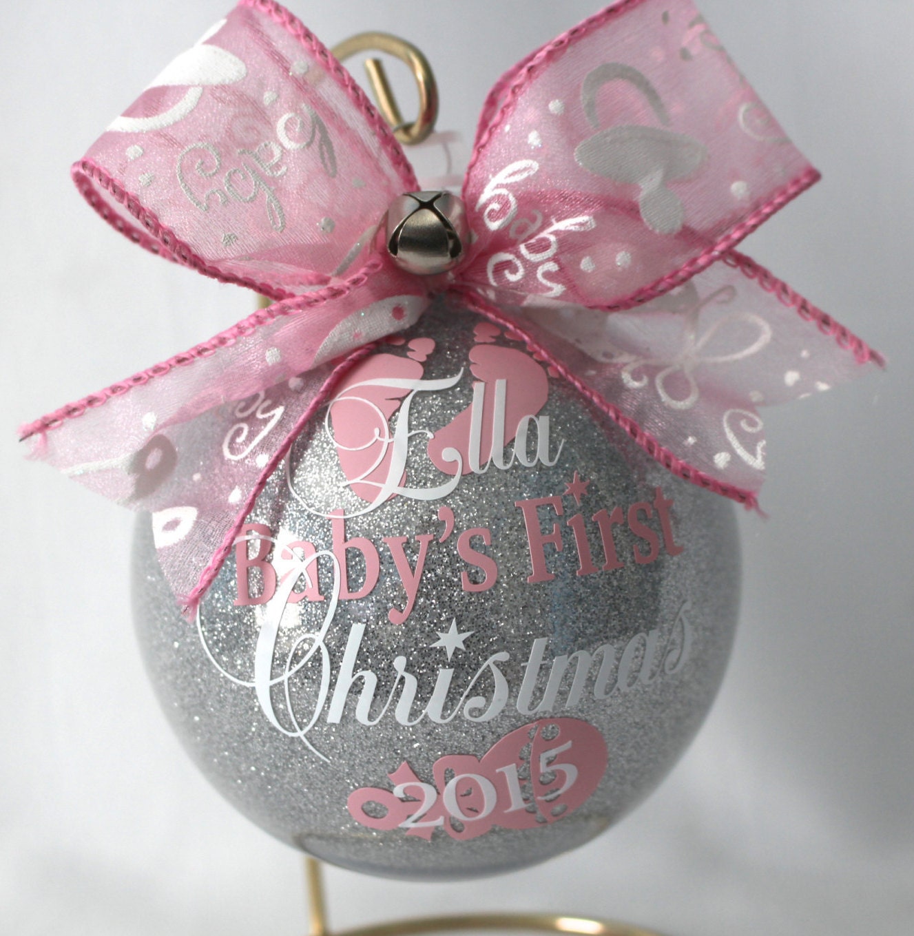 Baby's First Christmas Ornament personalized New baby Etsy