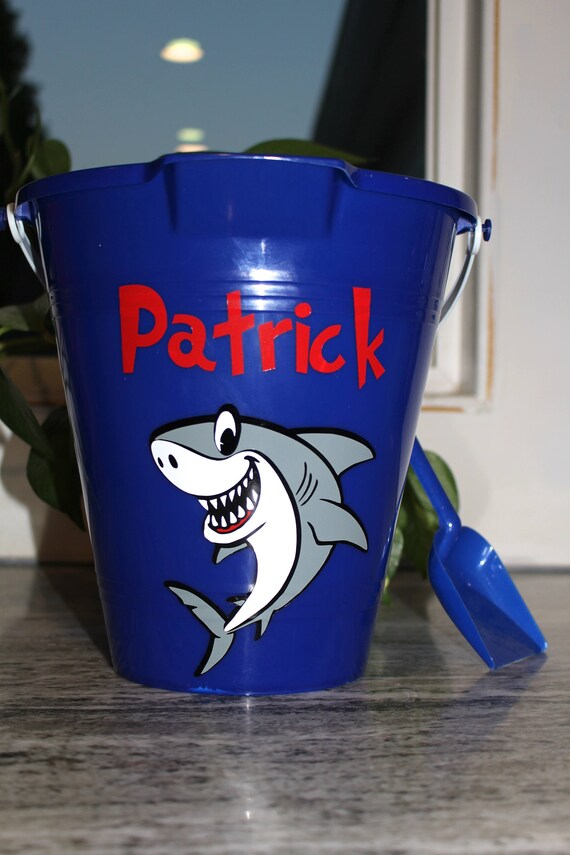shark sand bucket