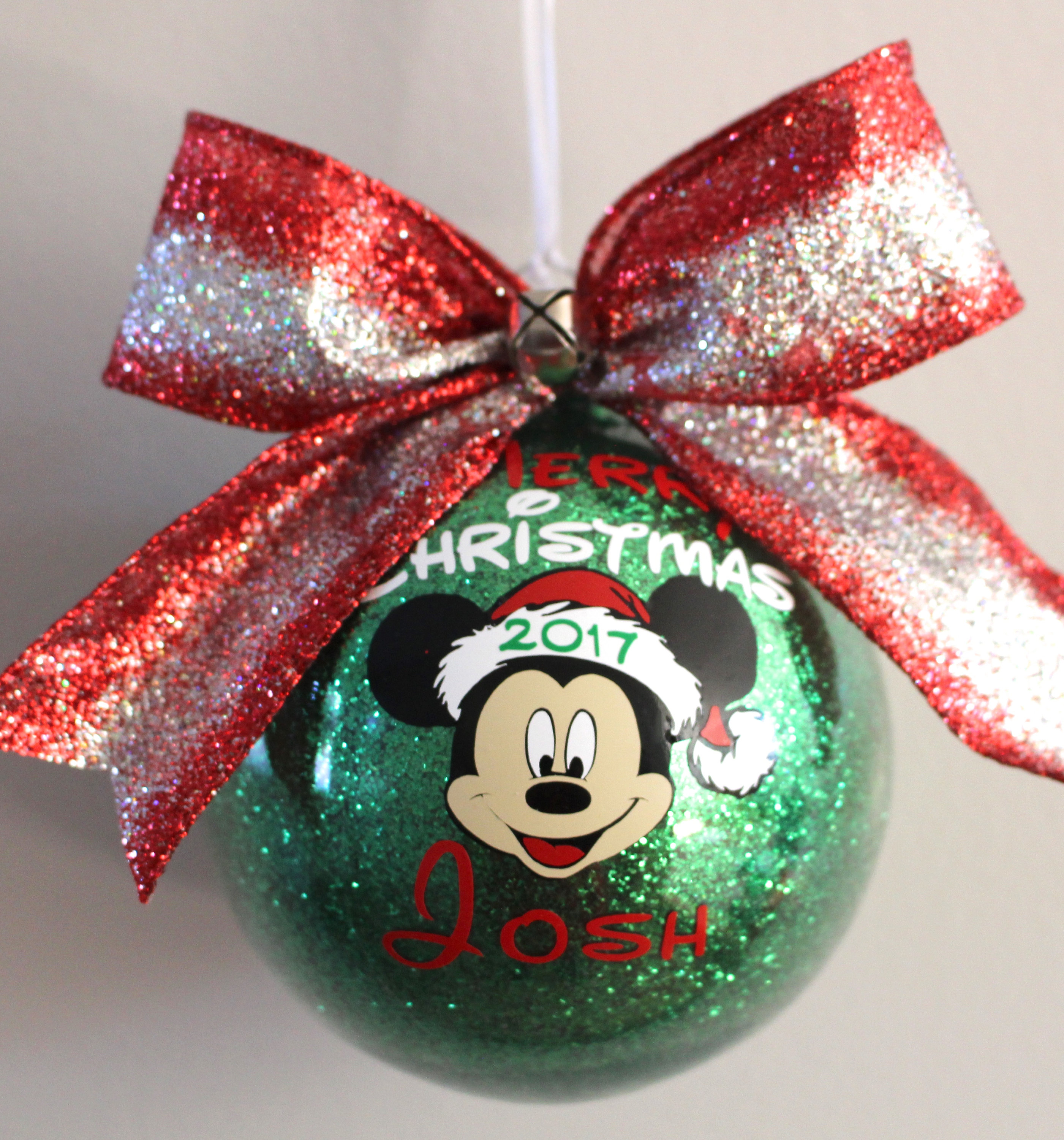 Mickey Mouse Ornament Merry Christmas Ornament with Name & Etsy
