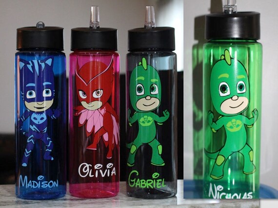 Download Free Pj Masks Catboy Owlette Or Gekko Water Bottle Full Body Etsy SVG Cut Files