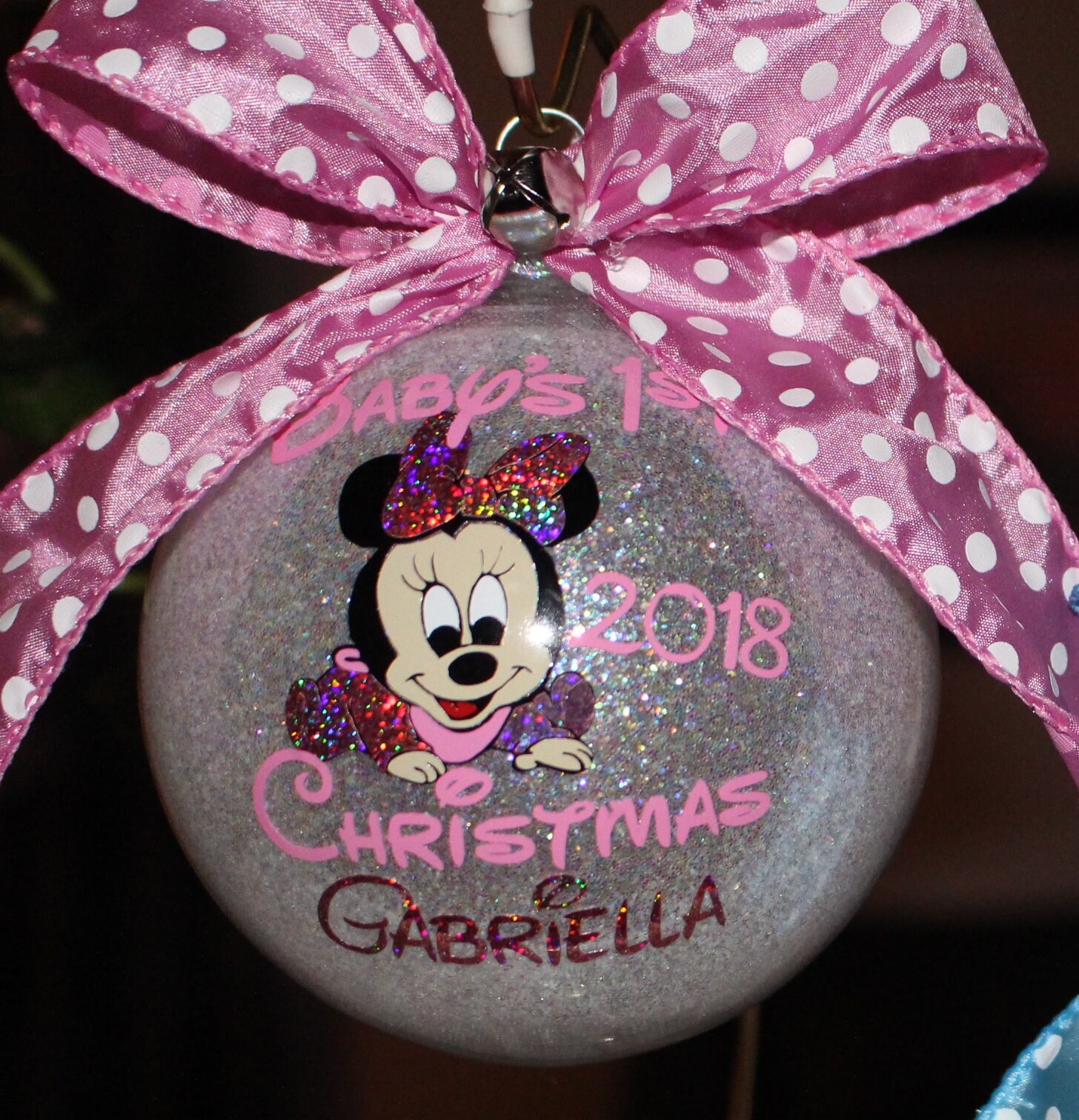 Baby's First Christmas Ornament Personalized Minnie Mouse. Etsy