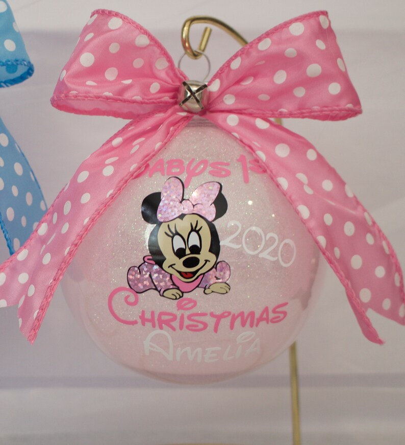 Baby's First Christmas Ornament Personalized Minnie Mouse. Etsy