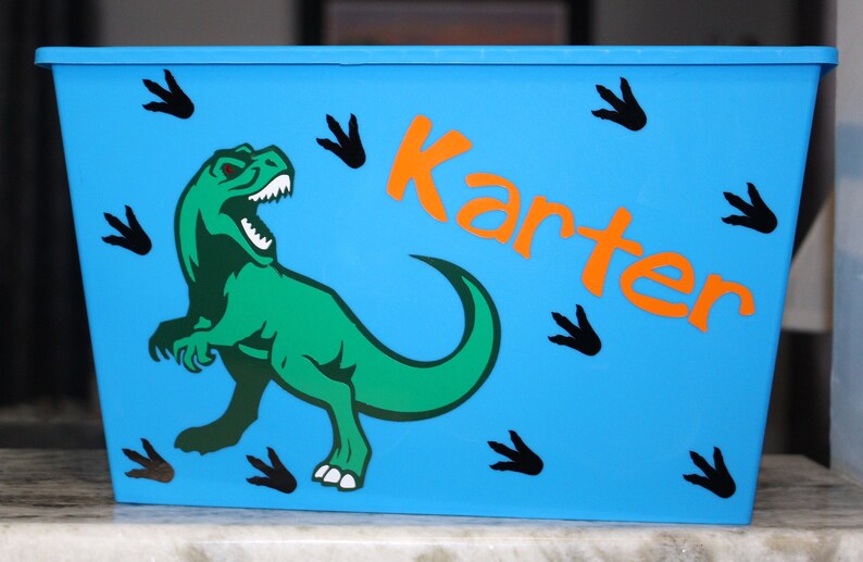 dinosaur toy basket