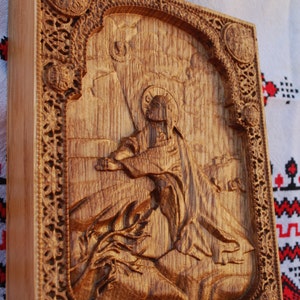Religious christian gift Wood carvings Our Lord Jesus icon wall hanging art orthodox  Icon Agony in the garden TAX FREE
