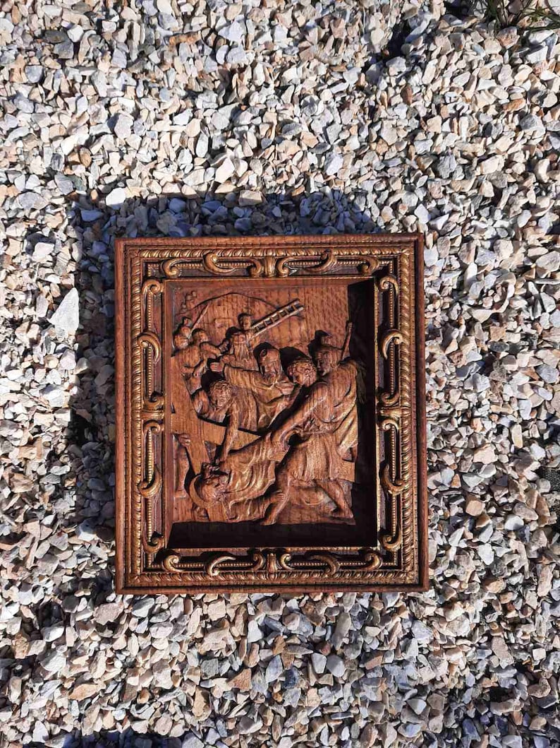 Stations of the cross Way of the Cross 9th station Pilate Etsy