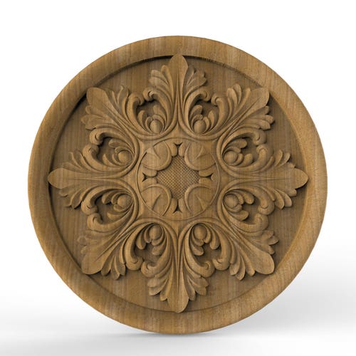 1/5× Wooden Oak Carved Corner Onlay Applique Furniture Mouldings Decal Decor 