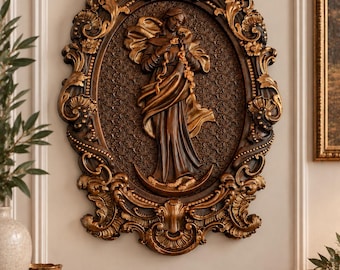 Mary Undoer of Knots Wooden Icon, Hand Carved Oak Catholic Wall Art, Virgin Mary Plaque, Personalized Prayer Gift for Mom