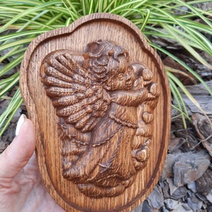 Guardian angel Wooden Carved Valentine&#39;s gift Angel First communion gift birthday gift idea personalized gift  Free shipping | TAX FREE
