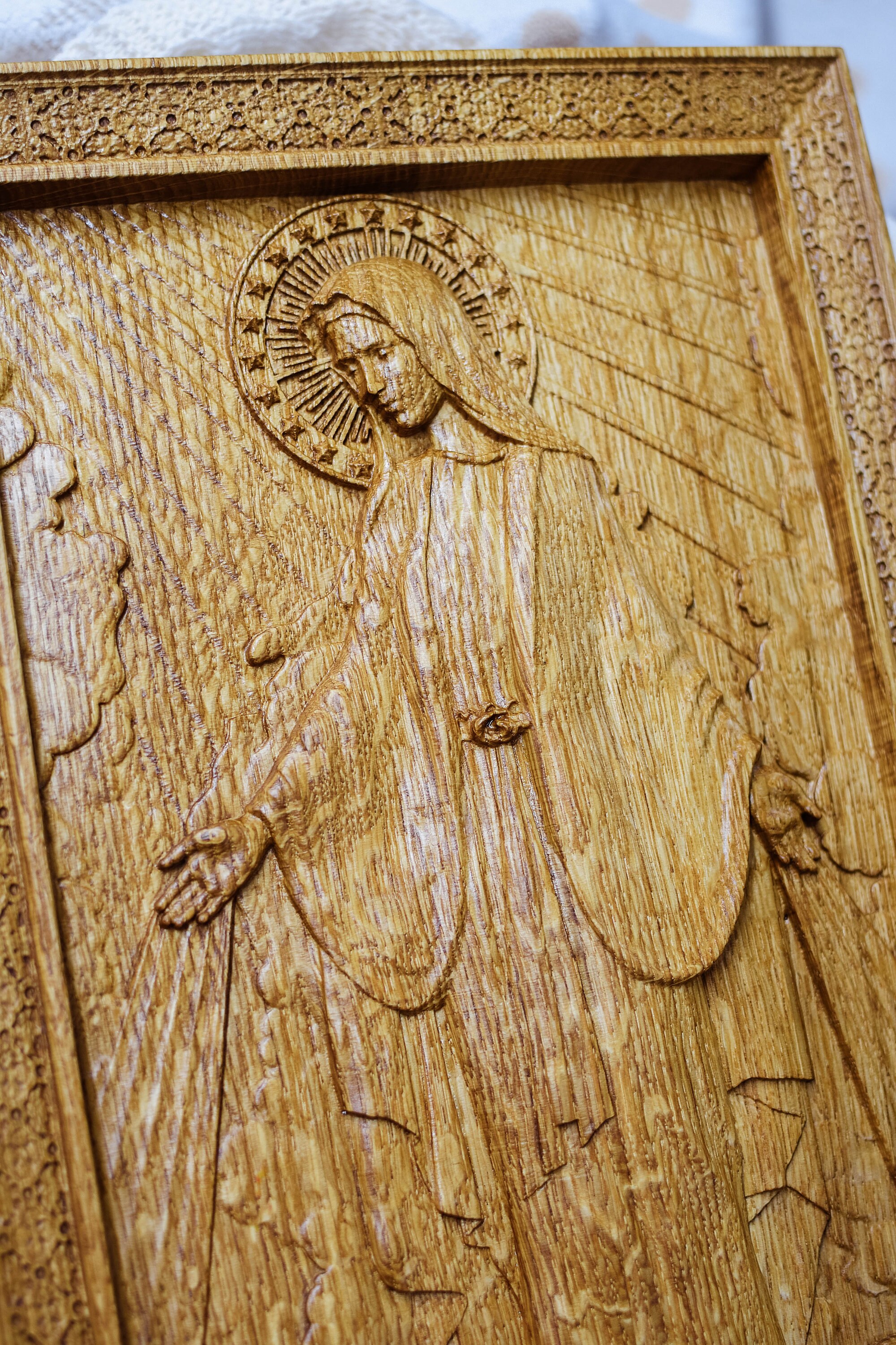 Our Lady of Grace Wooden Christian Wall Plaque Catholic Icon Etsy