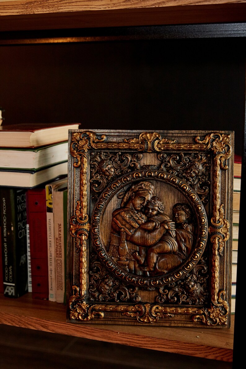 Madonna Wood Carving Virgin Mary Nursing Madonna Wood - Etsy