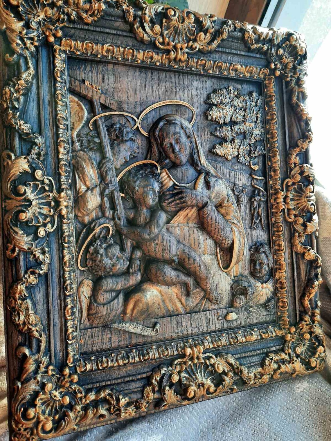 Nursing Madonna Wood Carving Virgin Mary Nursing Madonna Wood - Etsy