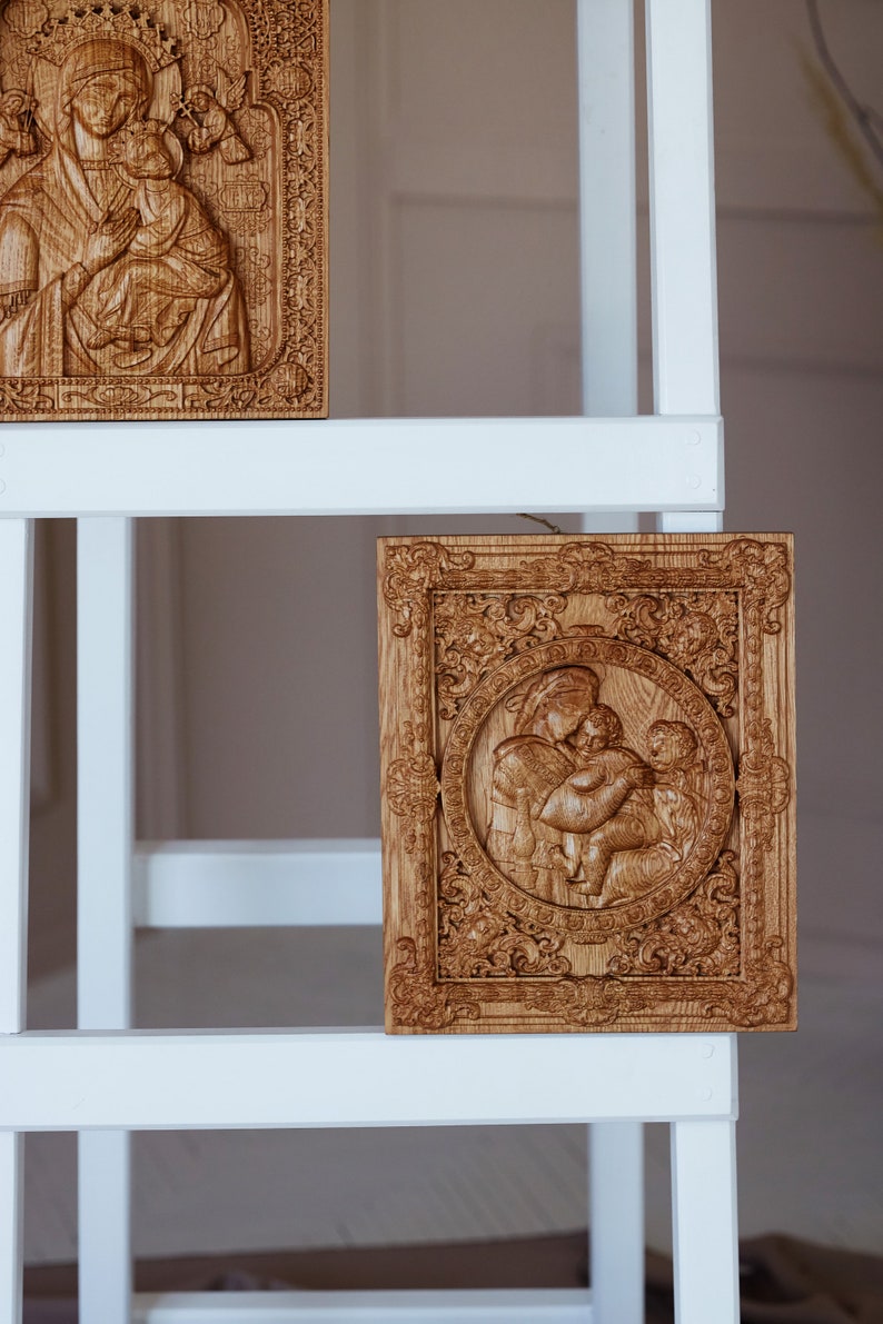 Madonna Wood Carving Virgin Mary Nursing Madonna Wood - Etsy