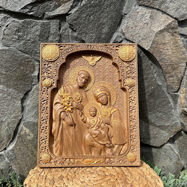 Wooden Holy Family - Etsy