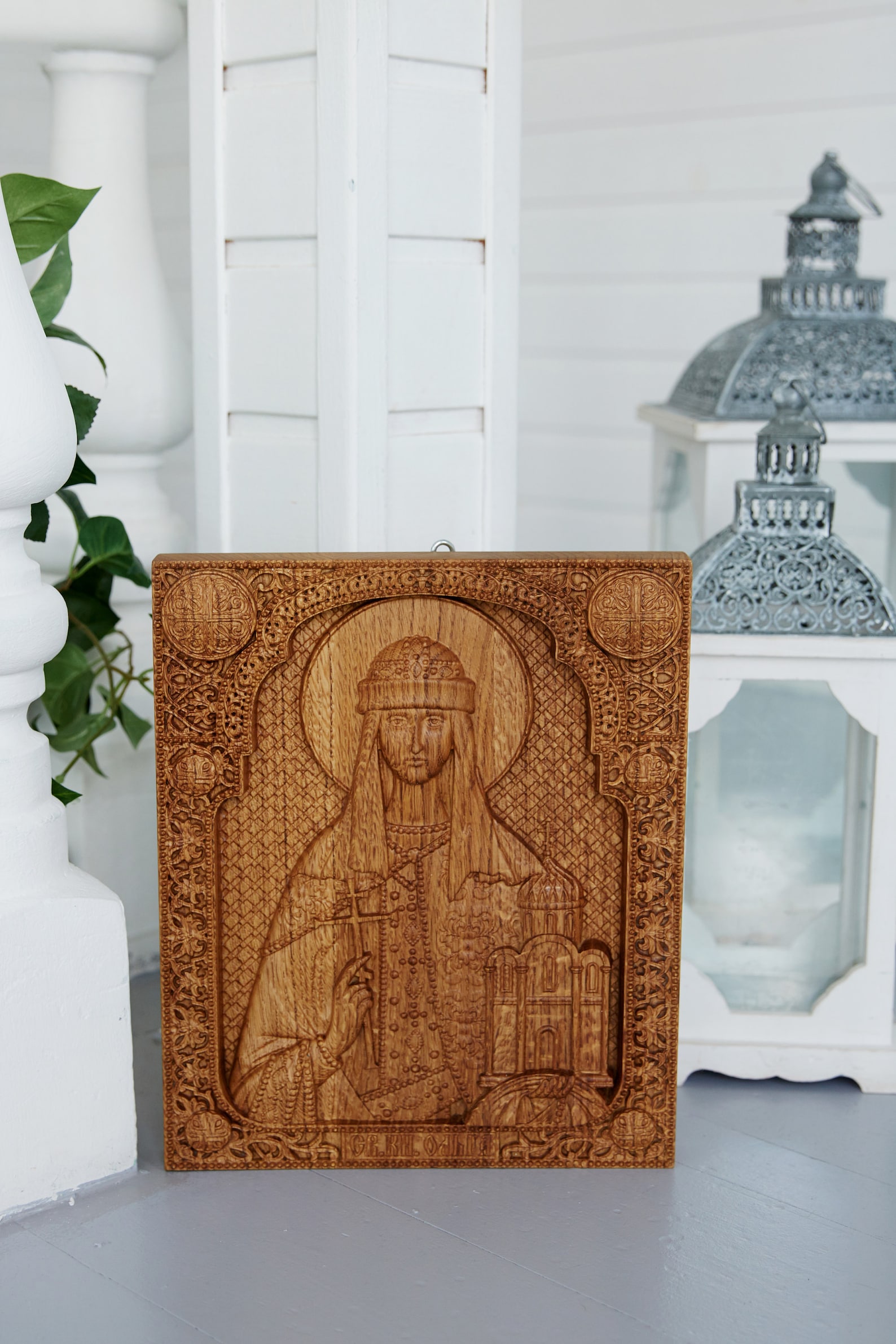 Wood Carvings Orthodox Icon Saint Olga Ukrainian Orthodox - Etsy