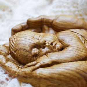 Wooden Carved Angel Plaque: Personalized Baptism Gift Personalized TAX Free