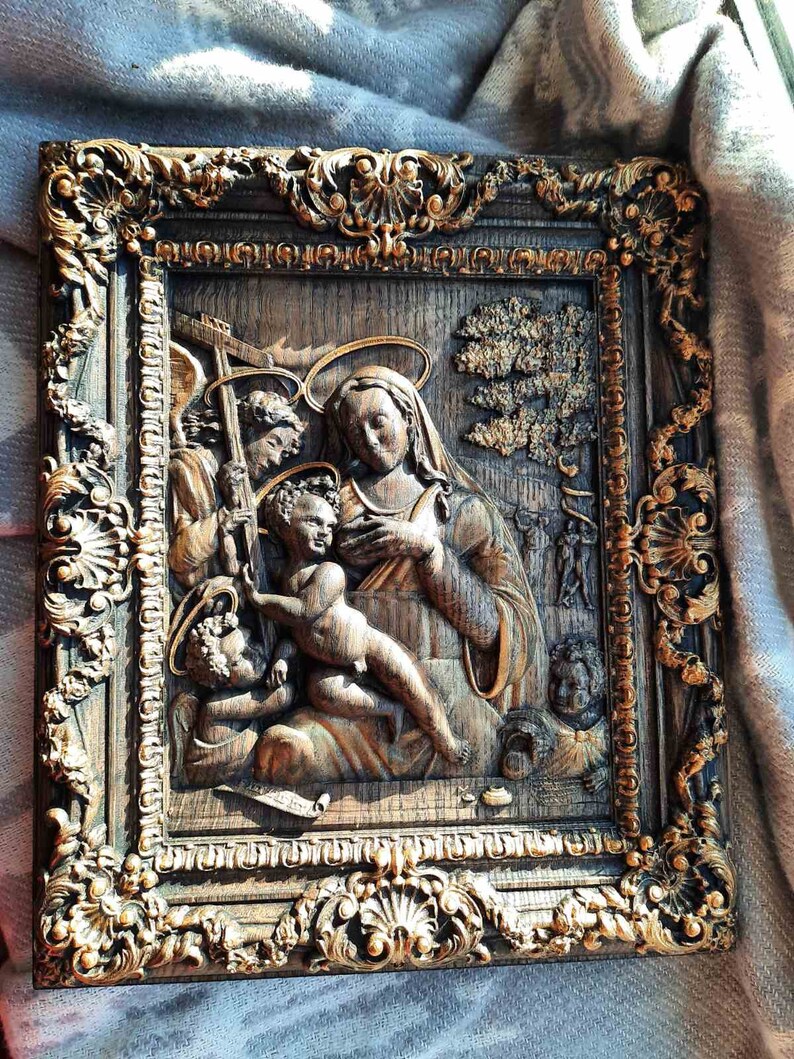 Nursing Madonna Wood Carving Virgin Mary Nursing Madonna Wood - Etsy