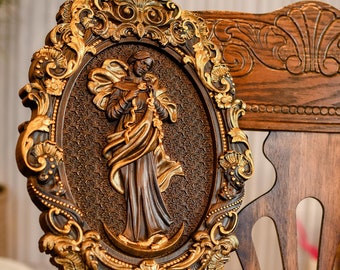 Jungfrau Maria Maria lösen Knoten Symbol Naturholz Jeder Größe Kostenlose Gravur Christian geschnitzt religiösen Wandbehang Kunstwerk