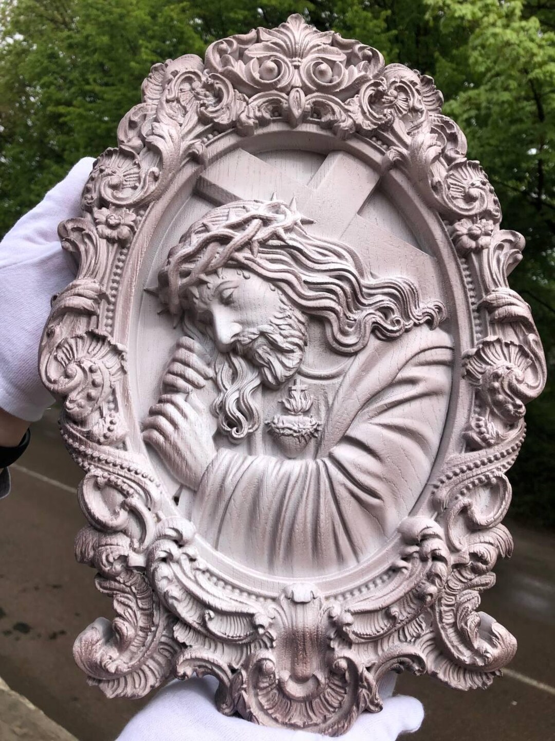 Hand Carved Jesus Christ Wooden Icon | Religious Christian Wall Art ...