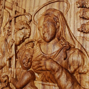 Nursing Madonna Wood Carving Virgin Mary Nursing Madonna Wood Religious Gift Nursing Madonna ...