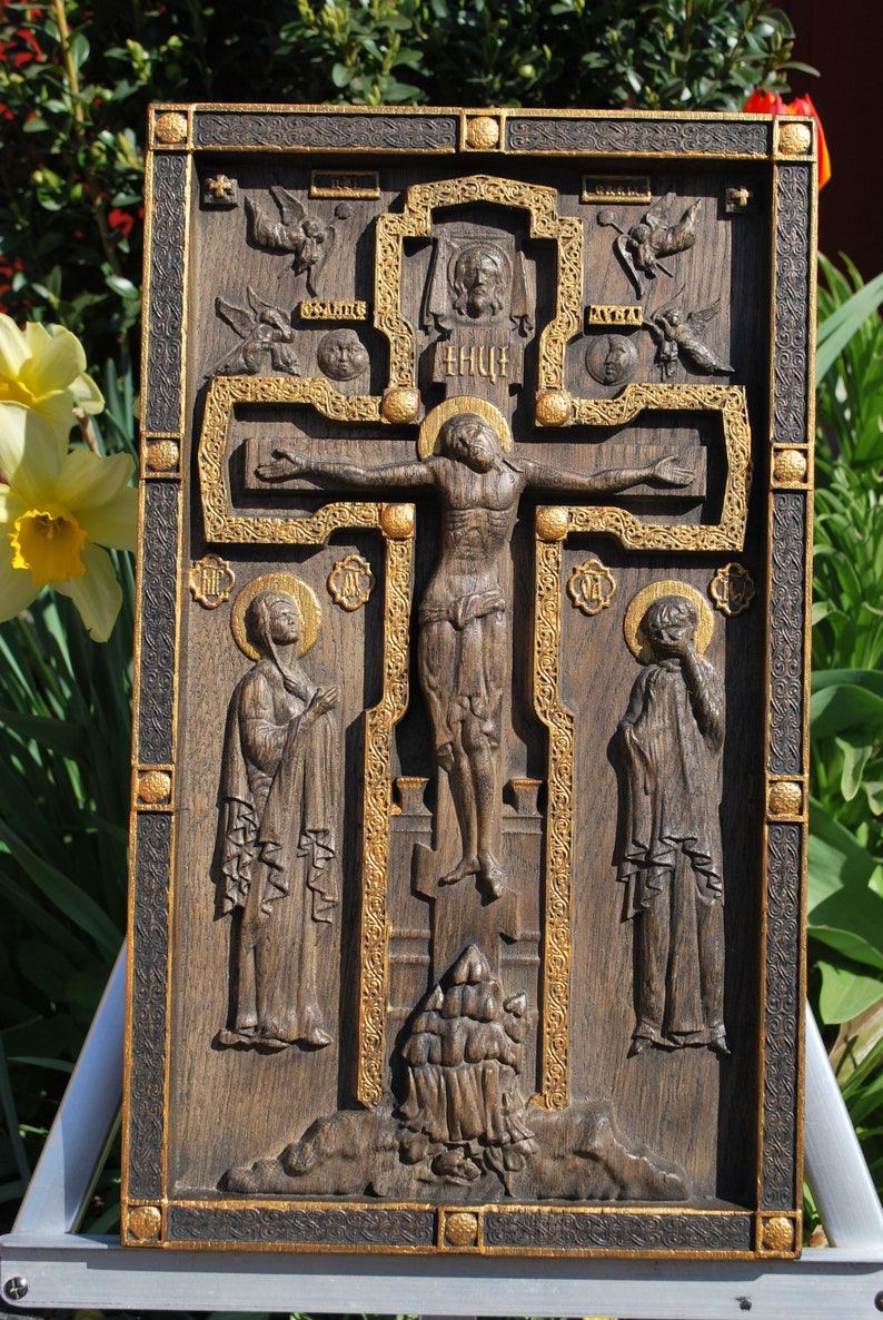 Wooden Crucifix Religious gifts Wood Carving Religious icon Etsy