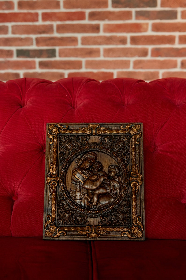 Madonna Wood Carving Virgin Mary Nursing Madonna Wood - Etsy