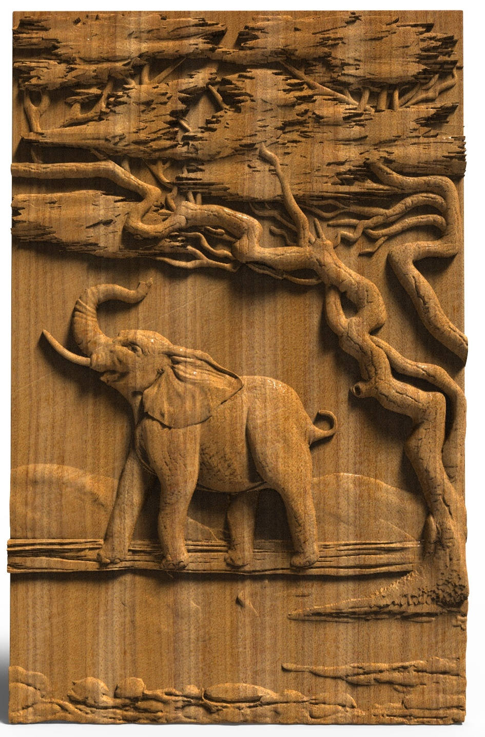 Elephants Wood Carving Home Decor Wood Wall Art Wooden Wall Etsy