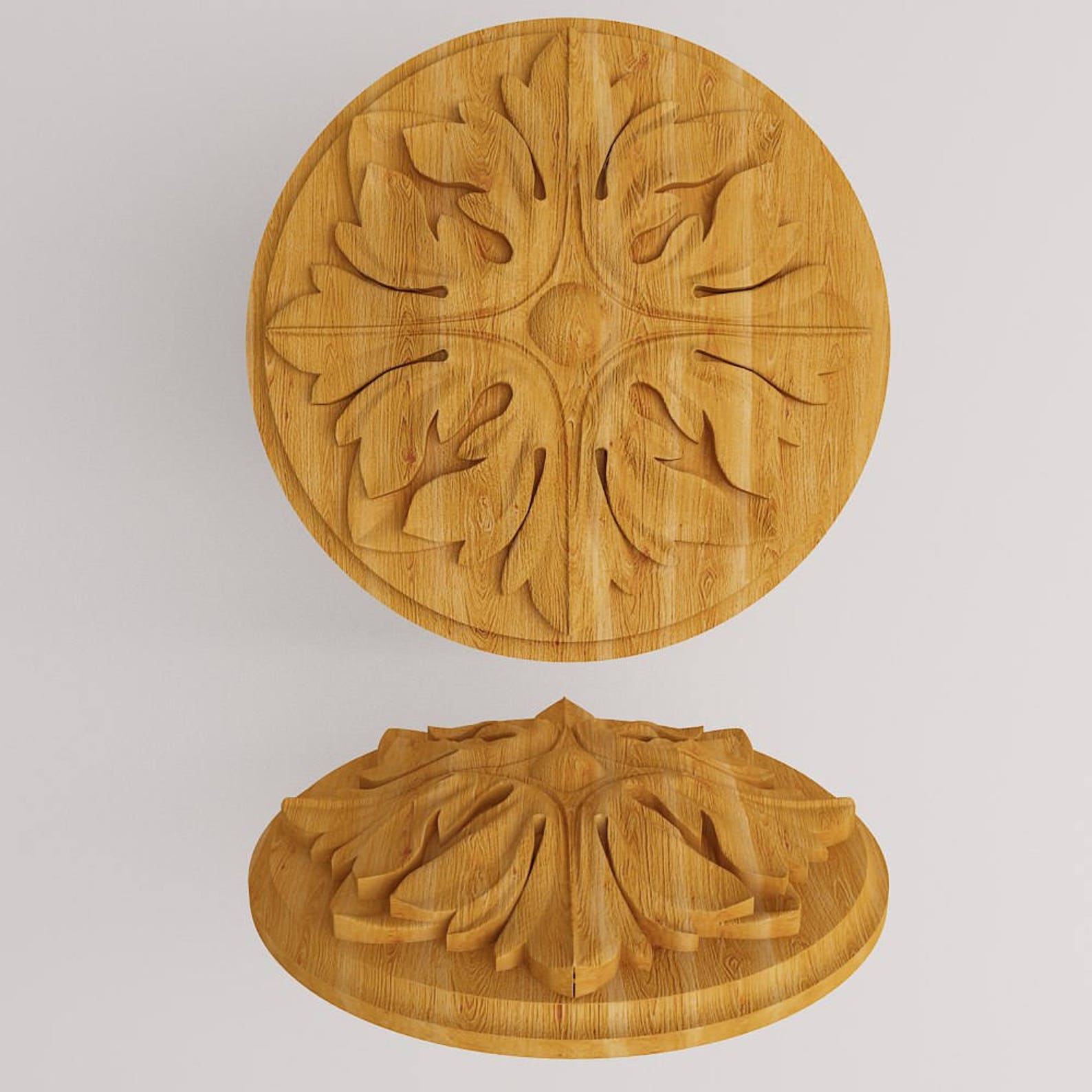 Furniture Wood Appliques Onlay Wood Carved Rosettes Applique Etsy
