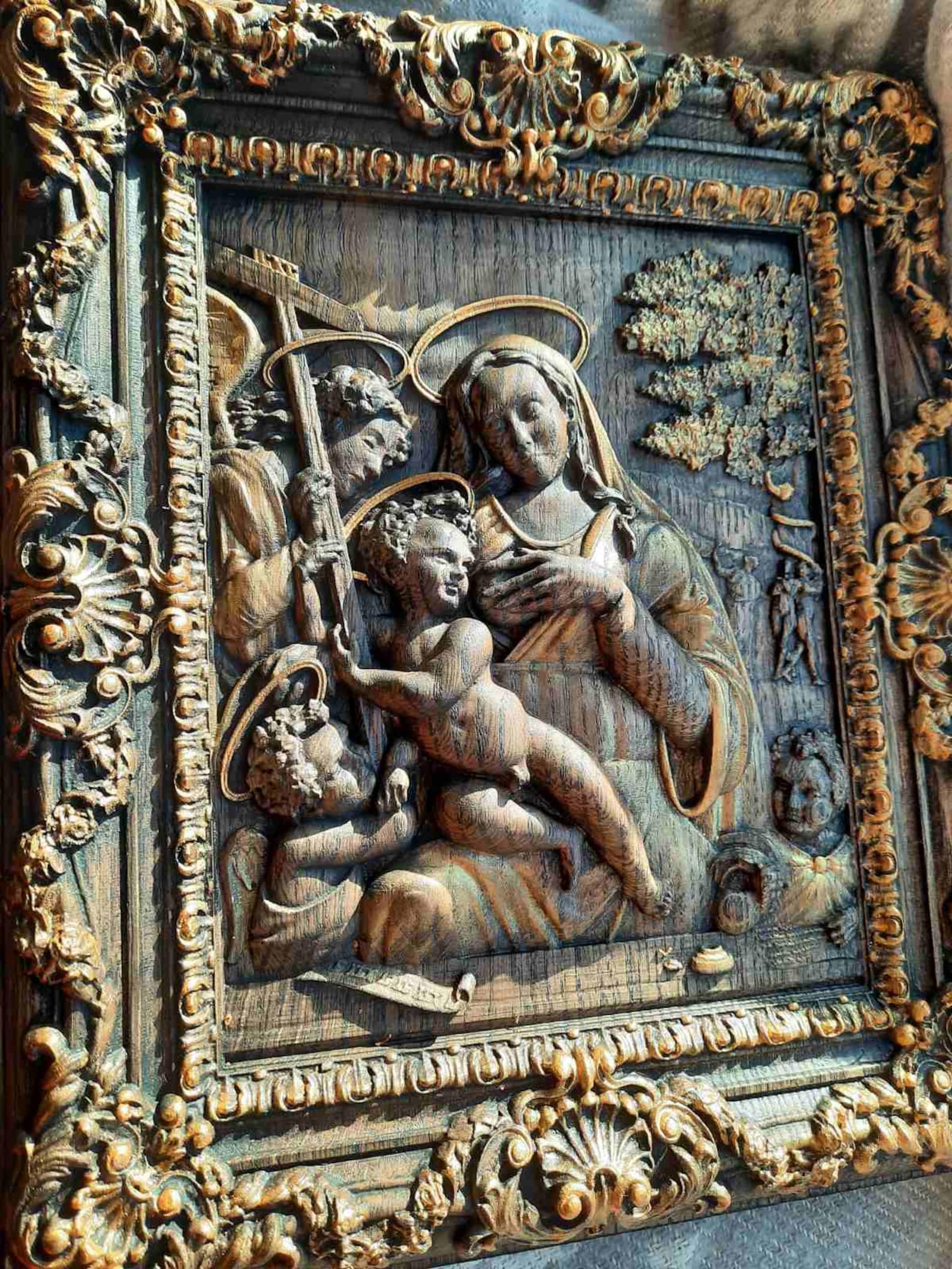 Nursing Madonna Wood Carving Virgin Mary Nursing Madonna Wood - Etsy
