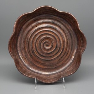 Handmade Pottery Baking/Serving Dish in Copper  | Pie Dish | Cobbler | Casserole