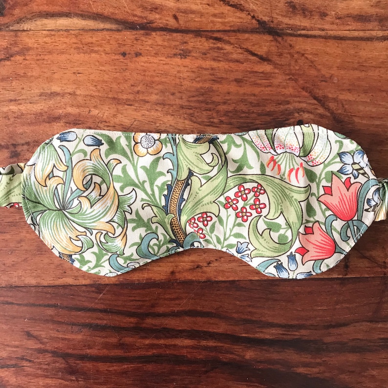 Sleep Masks in a choice of 3 William Morris fabrics. Golden Lily