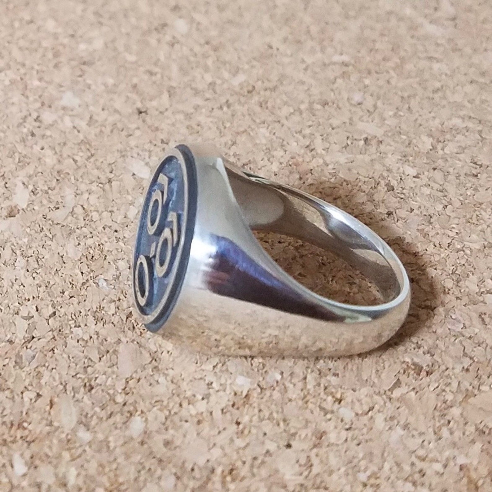 ZULU NATION silver ring with a vintage pamphlet celebrating Etsy