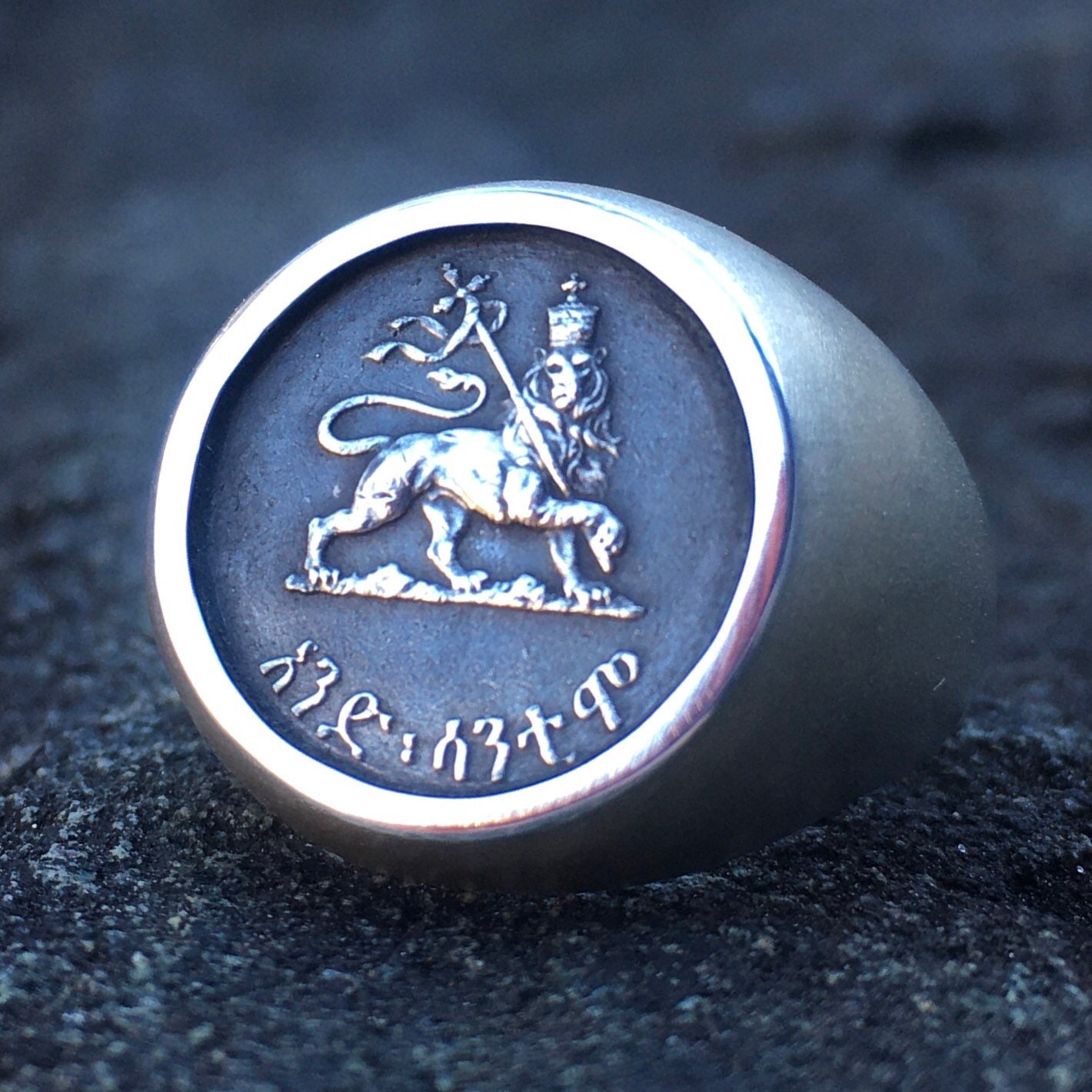 Chevalière Homme Argent Ancien Lion De Juda - Taille US 10.5 - Neuf Sans Emballage