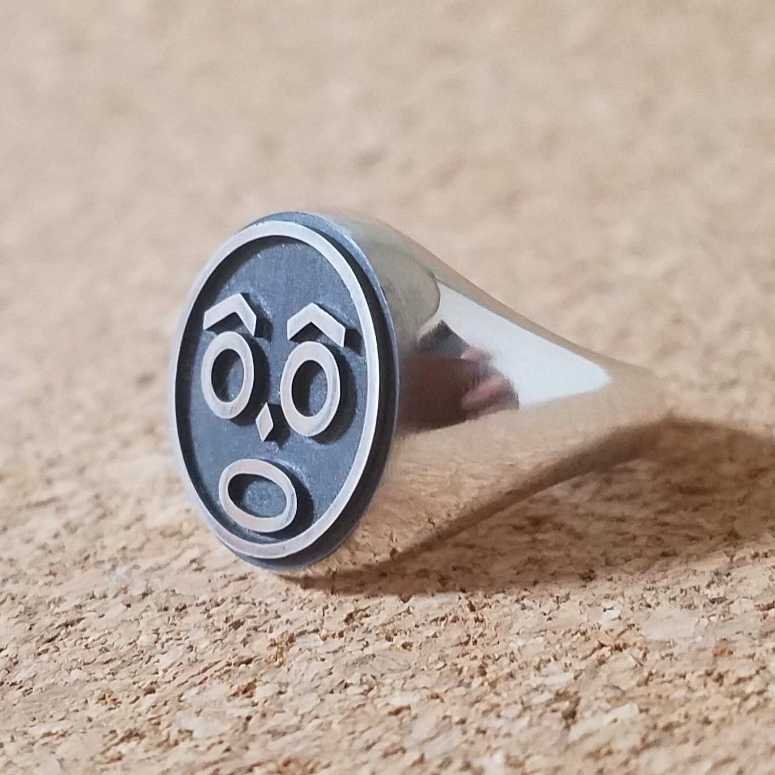 ZULU NATION silver ring with a vintage pamphlet celebrating Etsy