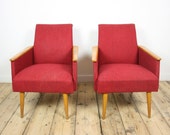 Mid century armchair, vintage lounge chair. Colorful reading chairs, Vintage arm chair, Scandinavian chair, mcm chair, bordeaux accent chair