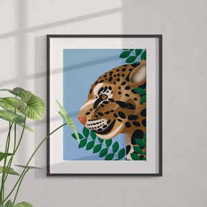 Jaguar Art Print | Digital Download | Printable Home Decor | Art Print | Illustration