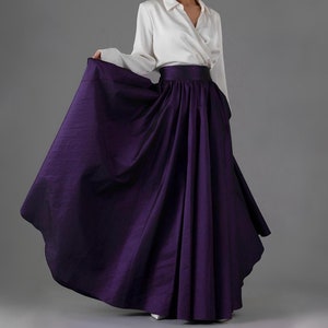 Plum Taffeta Full Circle Skirt for Women Classic Skirt Ball Gown Skirt  Formal Skirt Wedding Skirt Photoshoot Skirt