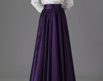 Plum Taffeta Full Circle Skirt for Women Classic Skirt Ball Gown Skirt  Formal Skirt Wedding Skirt Photoshoot Skirt