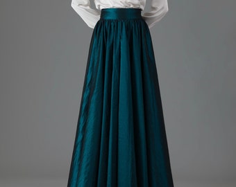 Teal Taffeta Full Circle Skirt for Women Classic Skirt Ball Gown Skirt  Formal Skirt Wedding Skirt Photoshoot Skirt