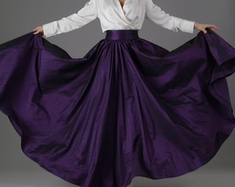 Plum Taffeta Full Circle Skirt for Women Classic Skirt Ball Gown Skirt  Formal Skirt Wedding Skirt Photoshoot Skirt