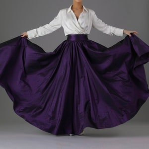 Plum Taffeta Full Circle Skirt for Women Classic Skirt Ball Gown Skirt  Formal Skirt Wedding Skirt Photoshoot Skirt