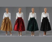 スカート machatt shiring taffeta skirt CRM MACHATT Shirring Taffeta Skirt