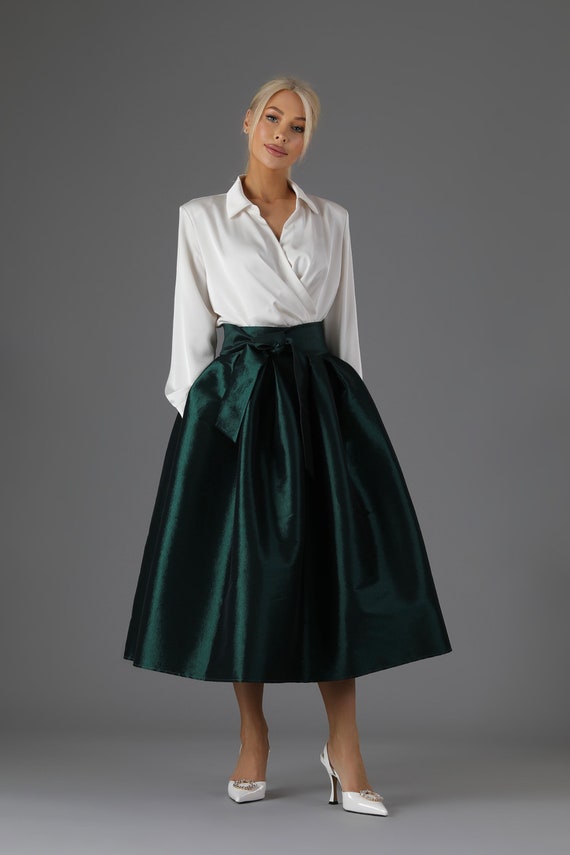 Buy Navy Blue Taffeta Silk Anarkali with Mustard Skirt Online - DMV14996 |  Andaaz Fashion