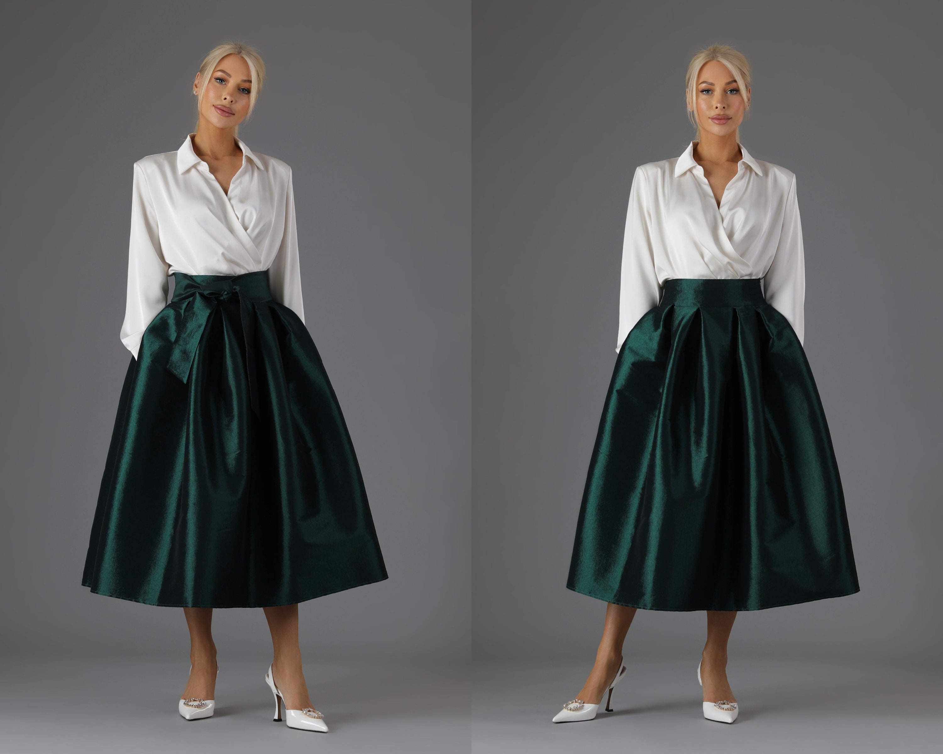 スカート machatt shiring taffeta skirt CRM MACHATT Shirring Taffeta Skirt
